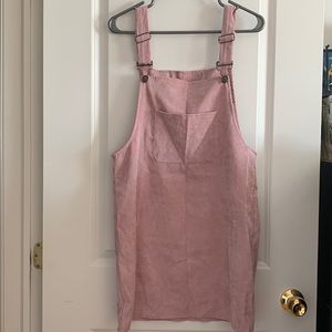 Pink overall dress
